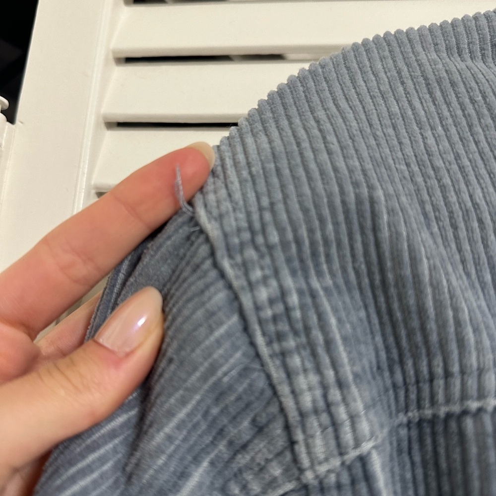 Zara Women's Corduroy Blue Shirt Jacket - Picture 6 of 7